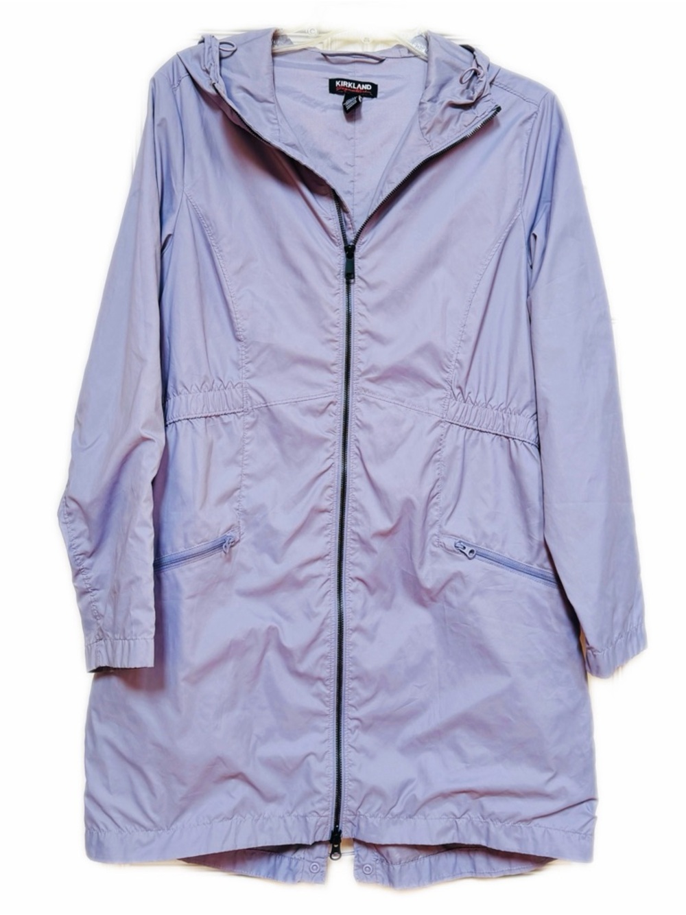 Kirkland Lavender Hooded Windbreaker Rain Jacket Small